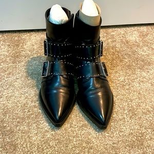 Capezzani vero cuoio made Italy black booties
